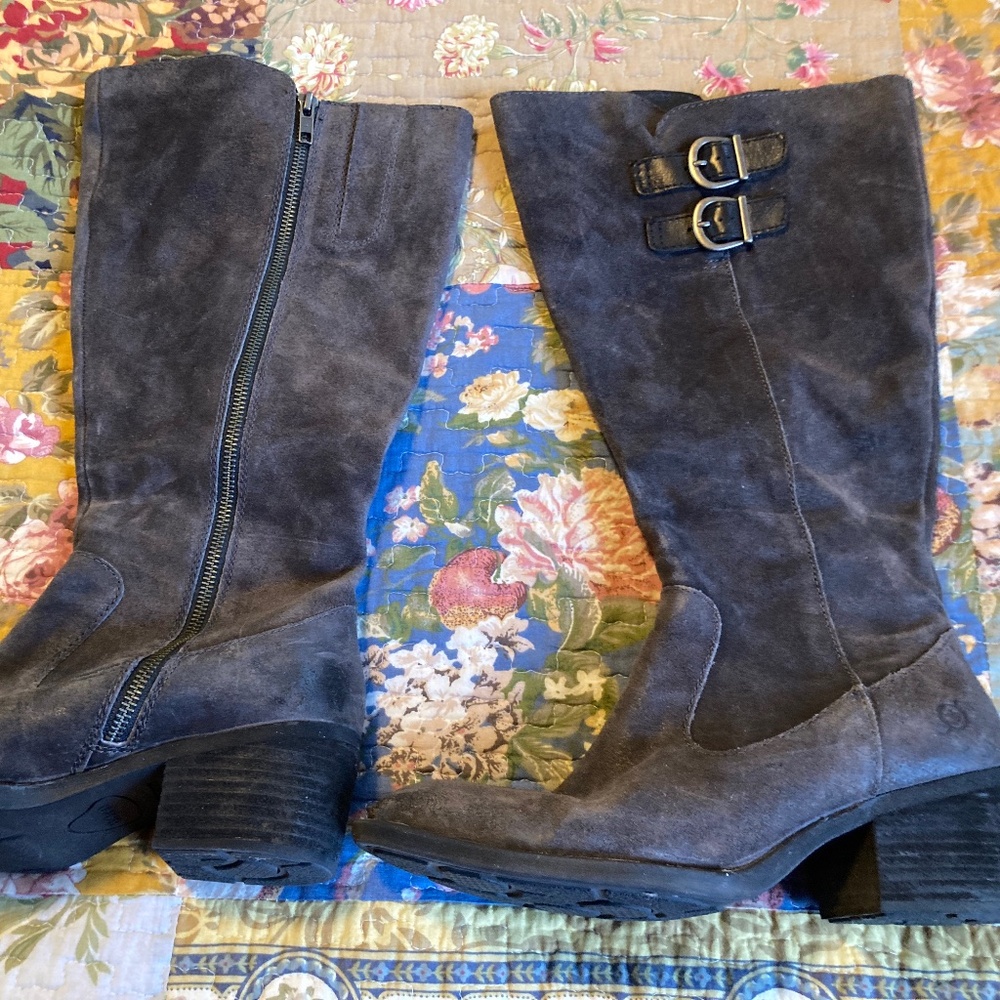 Born Basil Wide Calf Suede Boots